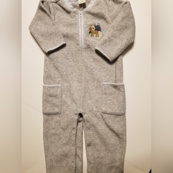 WARM!!! 2006 (v)guc Gymboree 18-24 baby boy fleece snap romper "Wooly Pals" - Picture 8 of 10